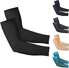 KEKING® Compression Arm Sleeves, Firm 20-30mmHg Graduated Compression Full Arm Support for Recovery, Pain Relief, Tendonitis, Golfers & Tennis Elbow Brace, Workouts Sports - Latex Free Black XL
