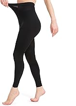 KEKING Medical Compression Pantyhose for Women & Men, Comfort 15-20 mmHg Graduated Compression Support Stockings, Footless Compression Tights for Varicose Veins, Edema, Flight, Black XL